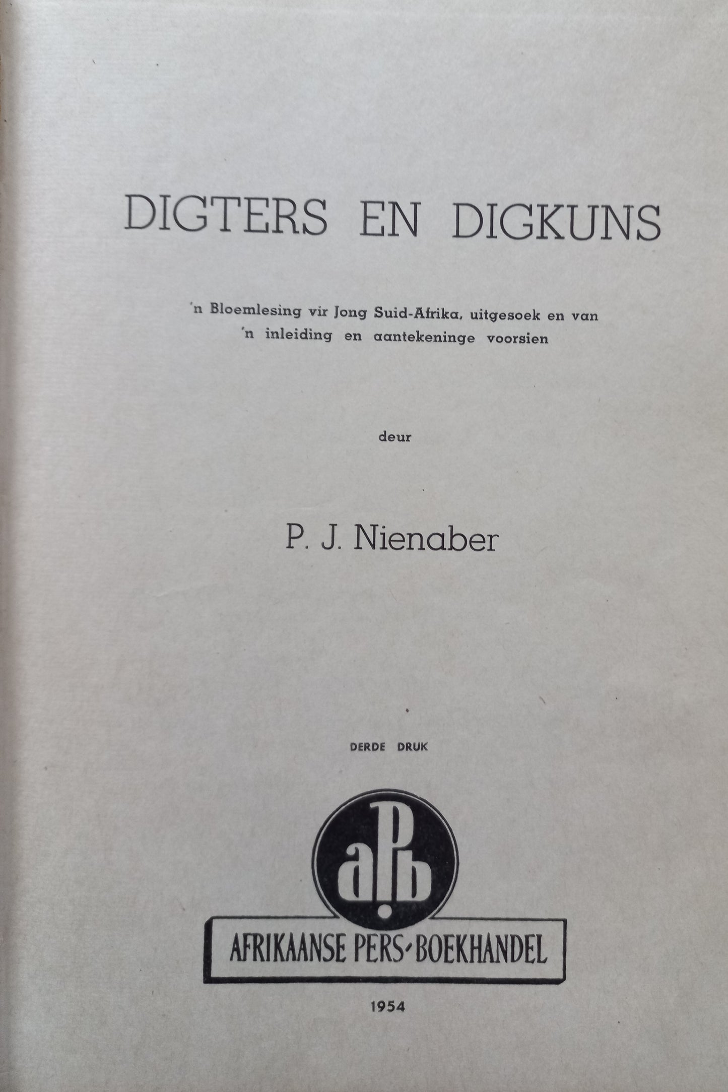 Digters en Digkuns - P.J Nienaber