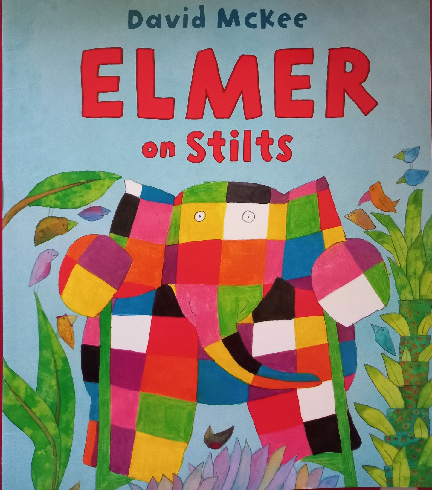 Elmer on stilts - David Mckee