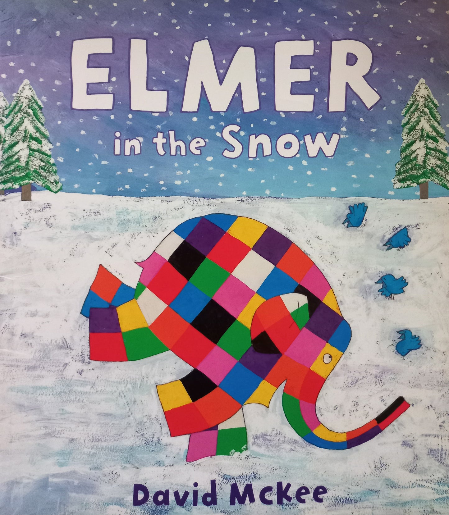 Elmer in the snow - David Mckee