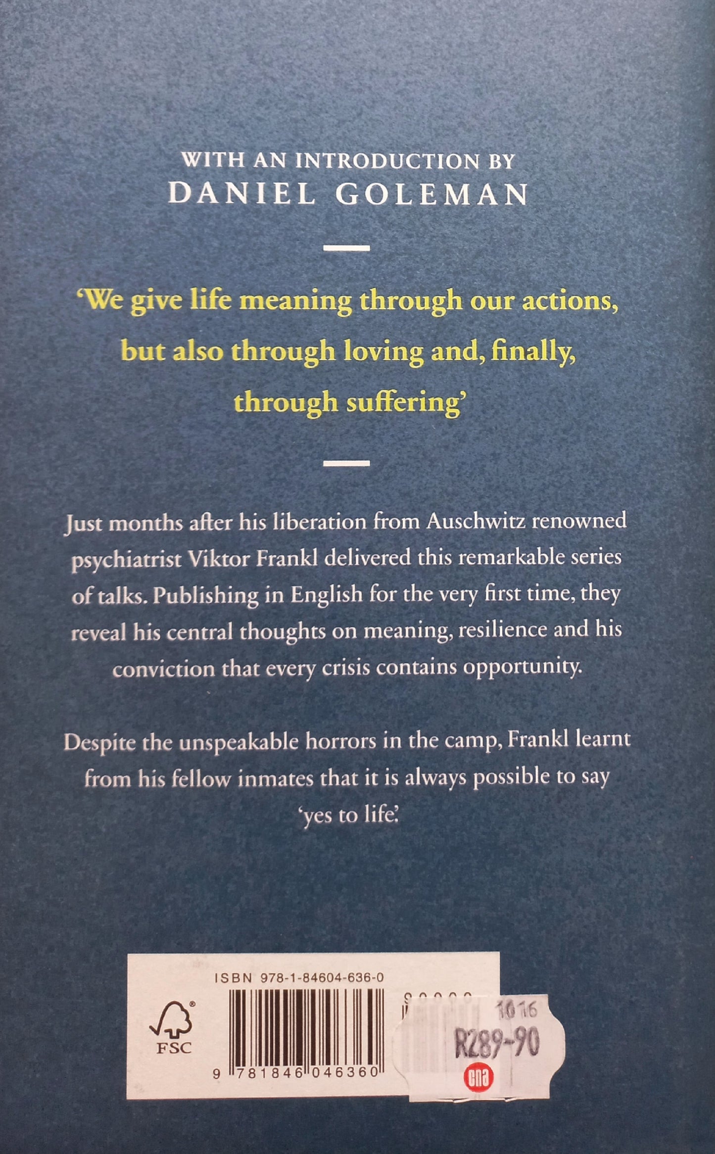 YES TO LIFE in spite of everything - Viktor E. Frankl