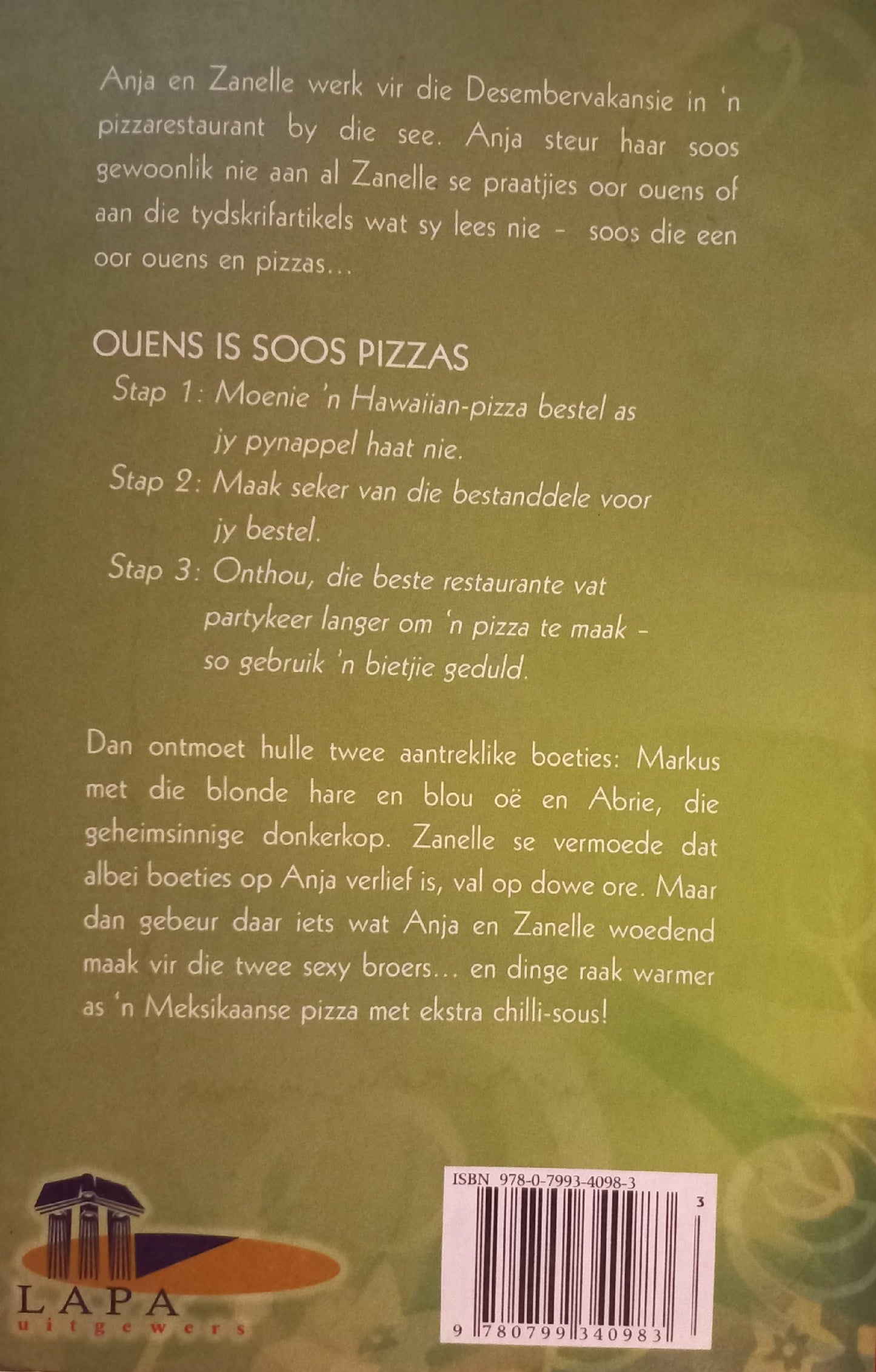 Ouens is nie pizzas nie - Tania Brink