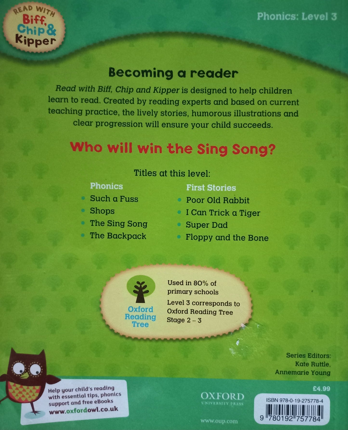 Biff, Chip & Kipper: The sing song - Roderick Hunt (Phonics: Level 3)