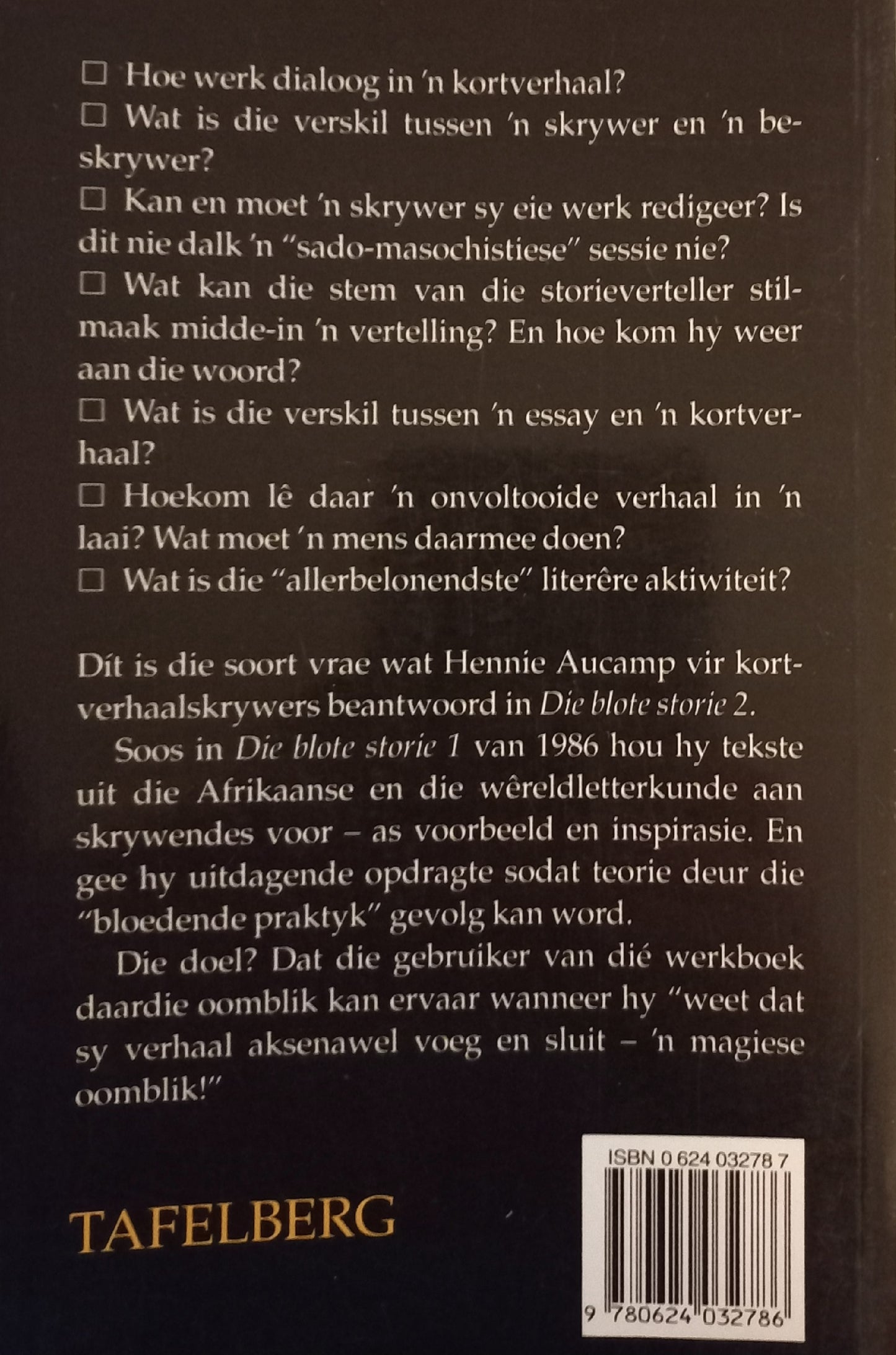 Die blote storie 2: 'n werkboek vir kortverhaalskrywers - Hennie Aucamp