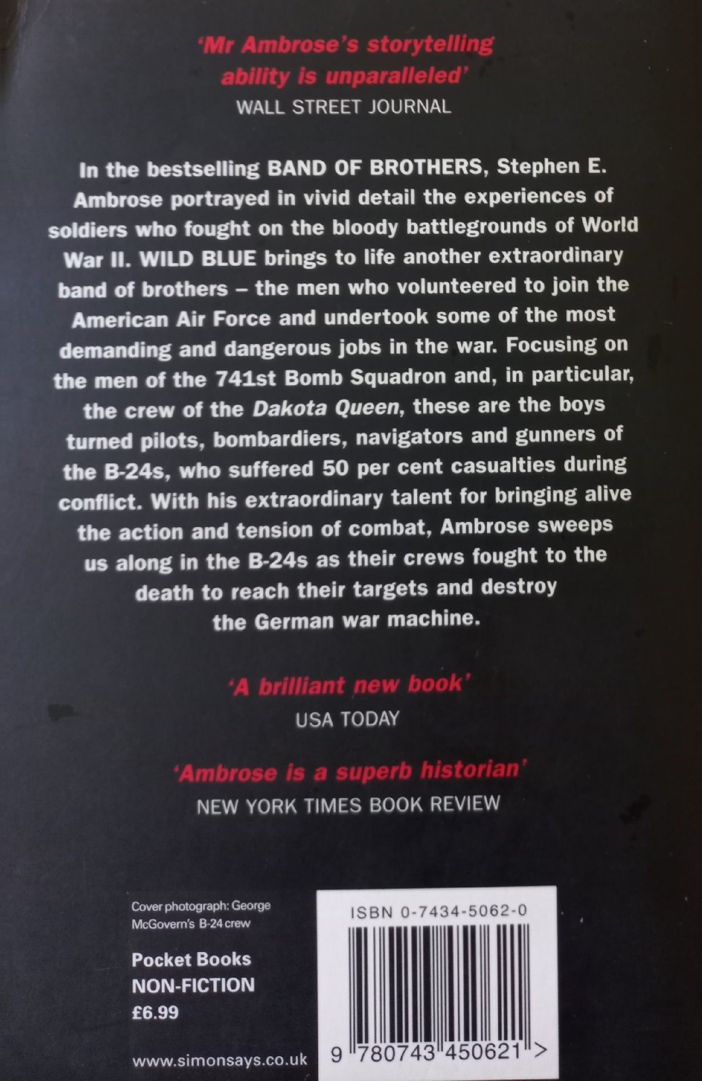 Wild blue: 741 squadron on a wing and a prayer over occupied Europe - Stephen E. Ambrose