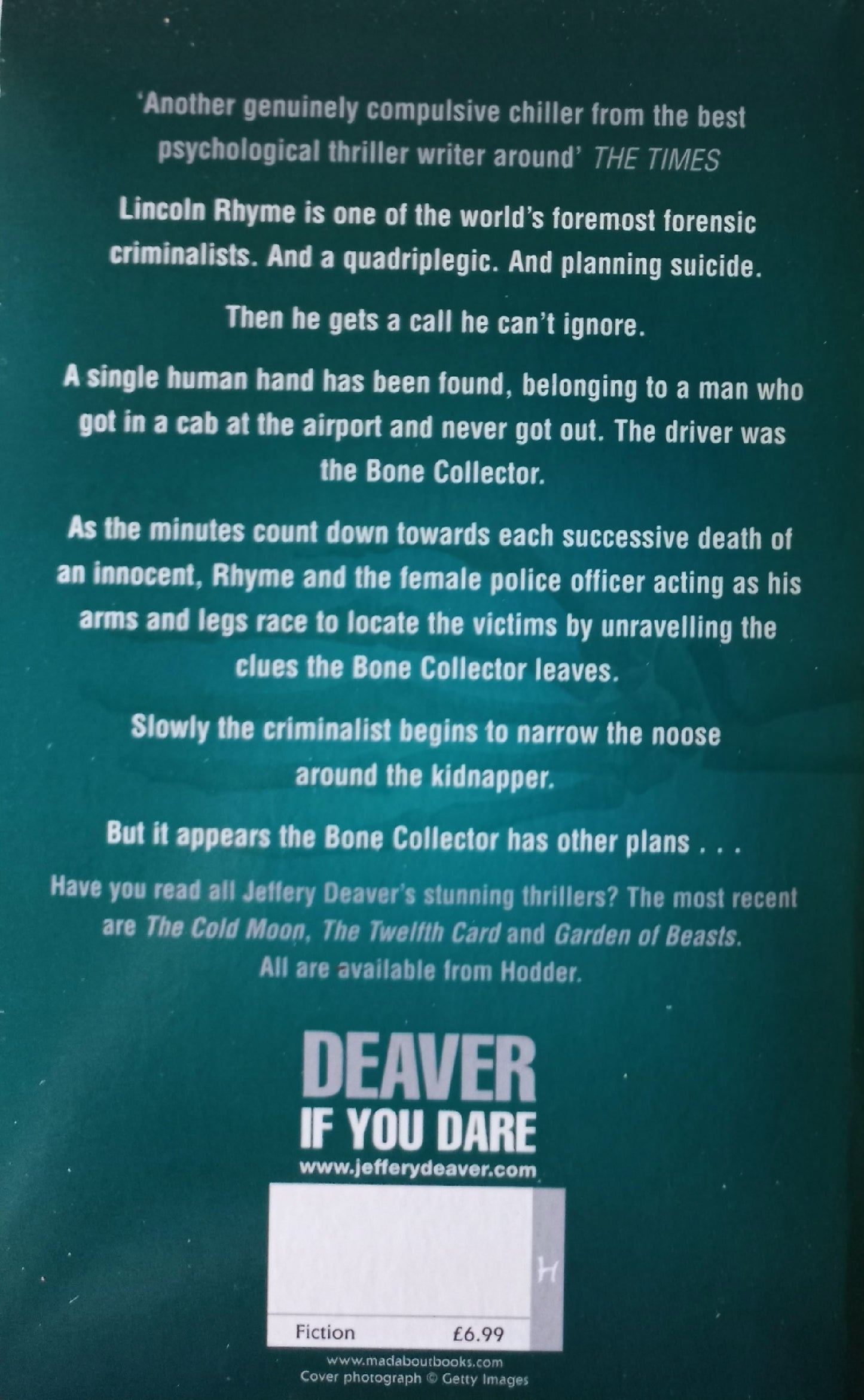 The Bone Collector - Jeffery Deaver (Lincoln Rhyme #1)