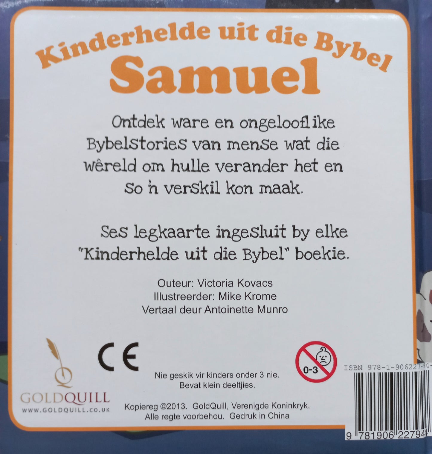 Kinderhelde uit die Bybel legkaart boek: Samuel - Victoria Kovacs