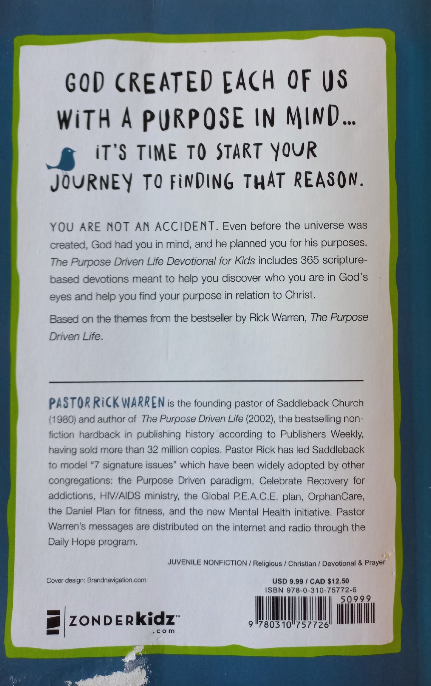 The purpose driven life devotional for kids - Rick Warren