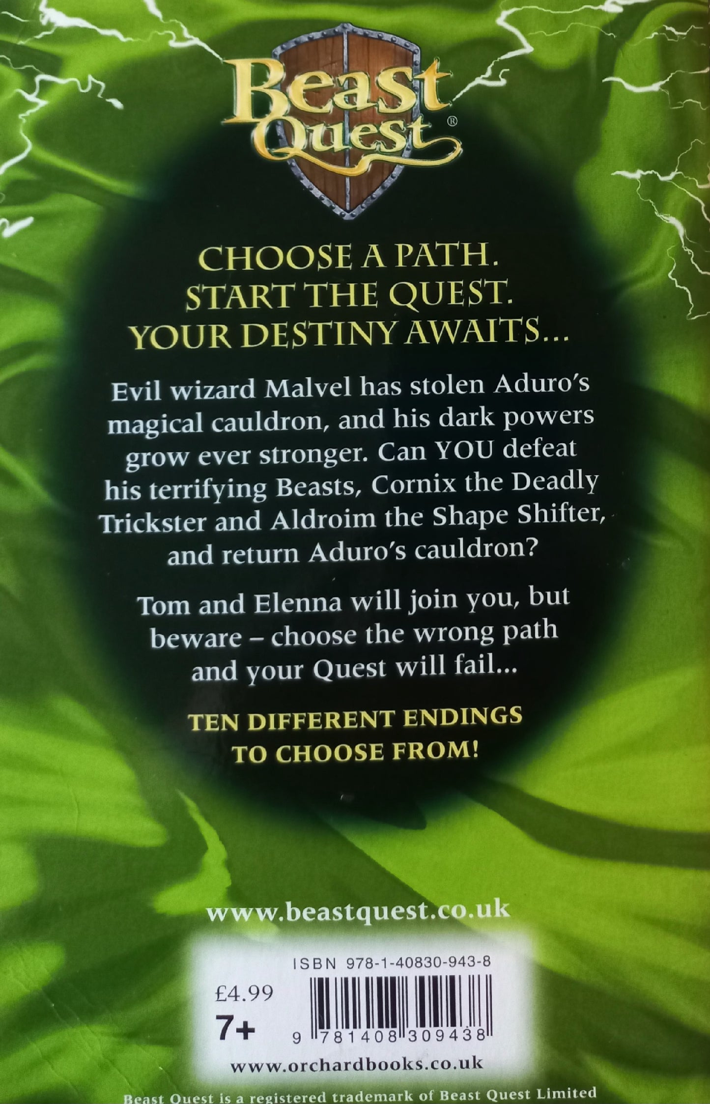 The dark cauldron - Adam Blade (Beast Quest Master your destiny #1)