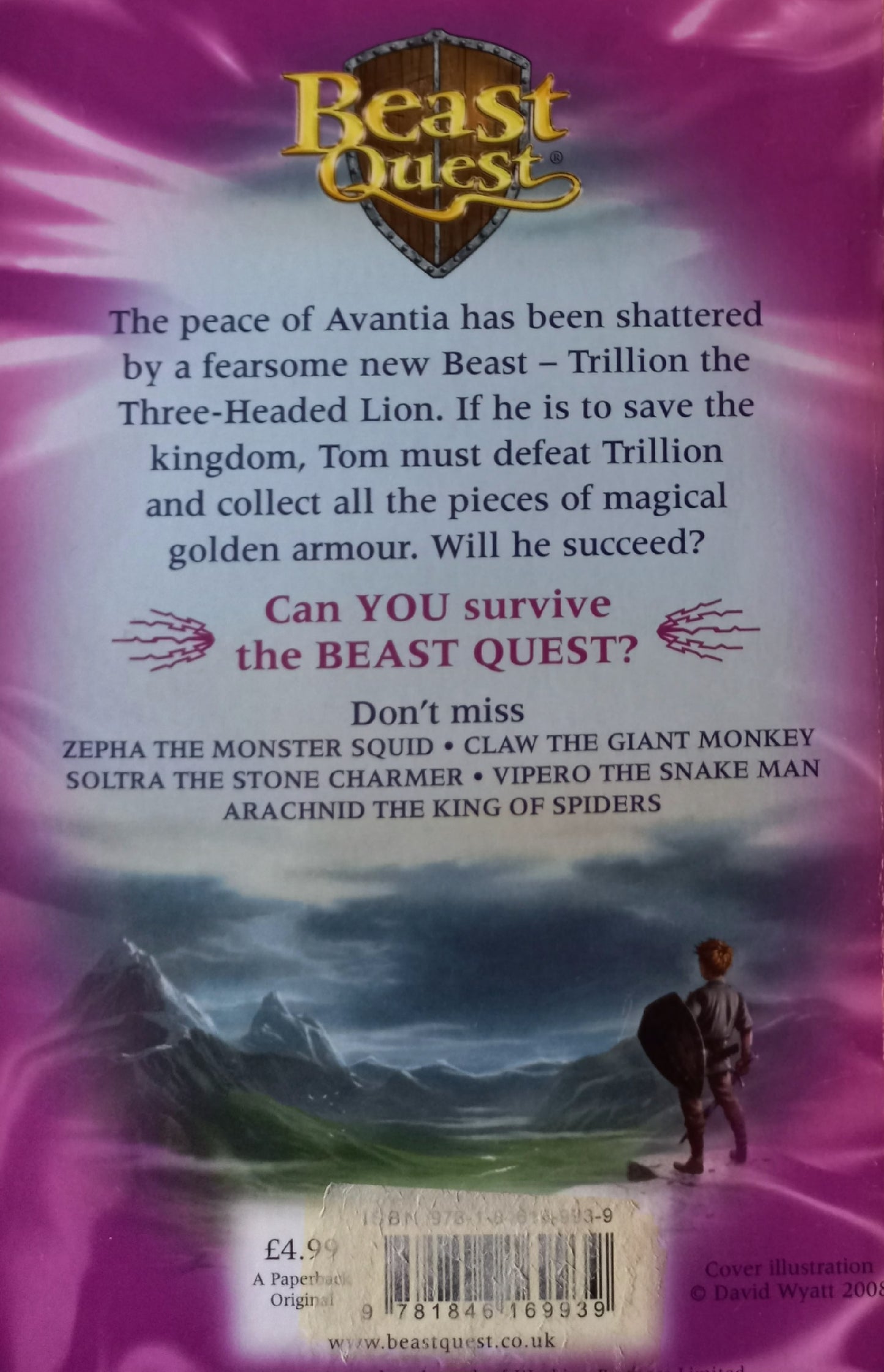 Trillion: The three headed lion - Adam Blade (Beast Quest #12)