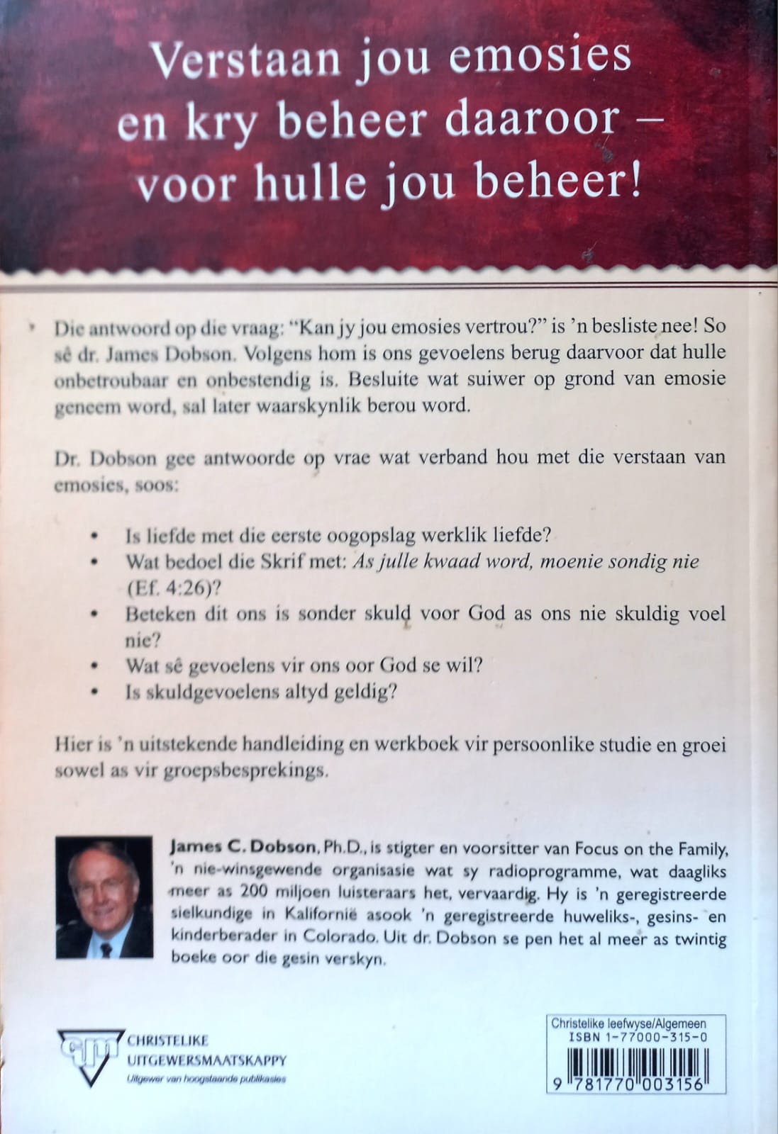 Emosies - kan jy dit vertou en beheer? - Dr. James Dobson