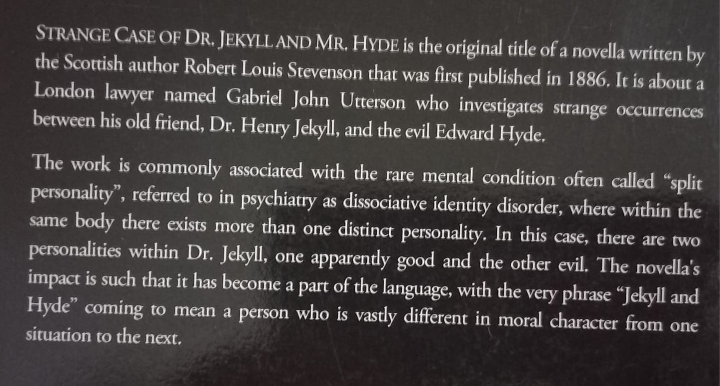 The strange case of Dr. Jekyll and Mr. Hyde - Robert Louis Stevenson