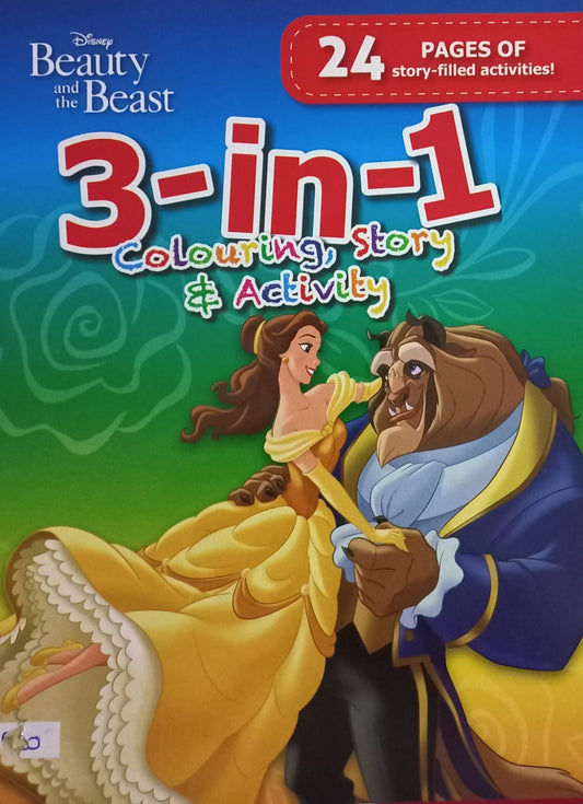 The Beauty and the Beast: 3-in-1 Colouring, Story & Activity