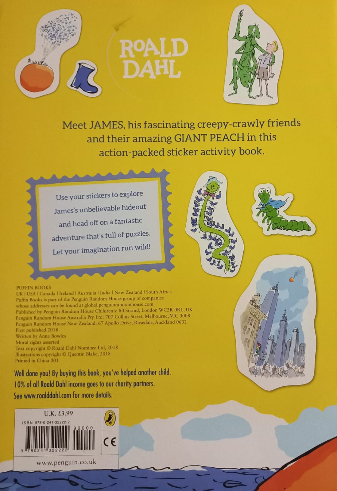 Roald Dahl's James and the Giant Peach Sticker Activity Book