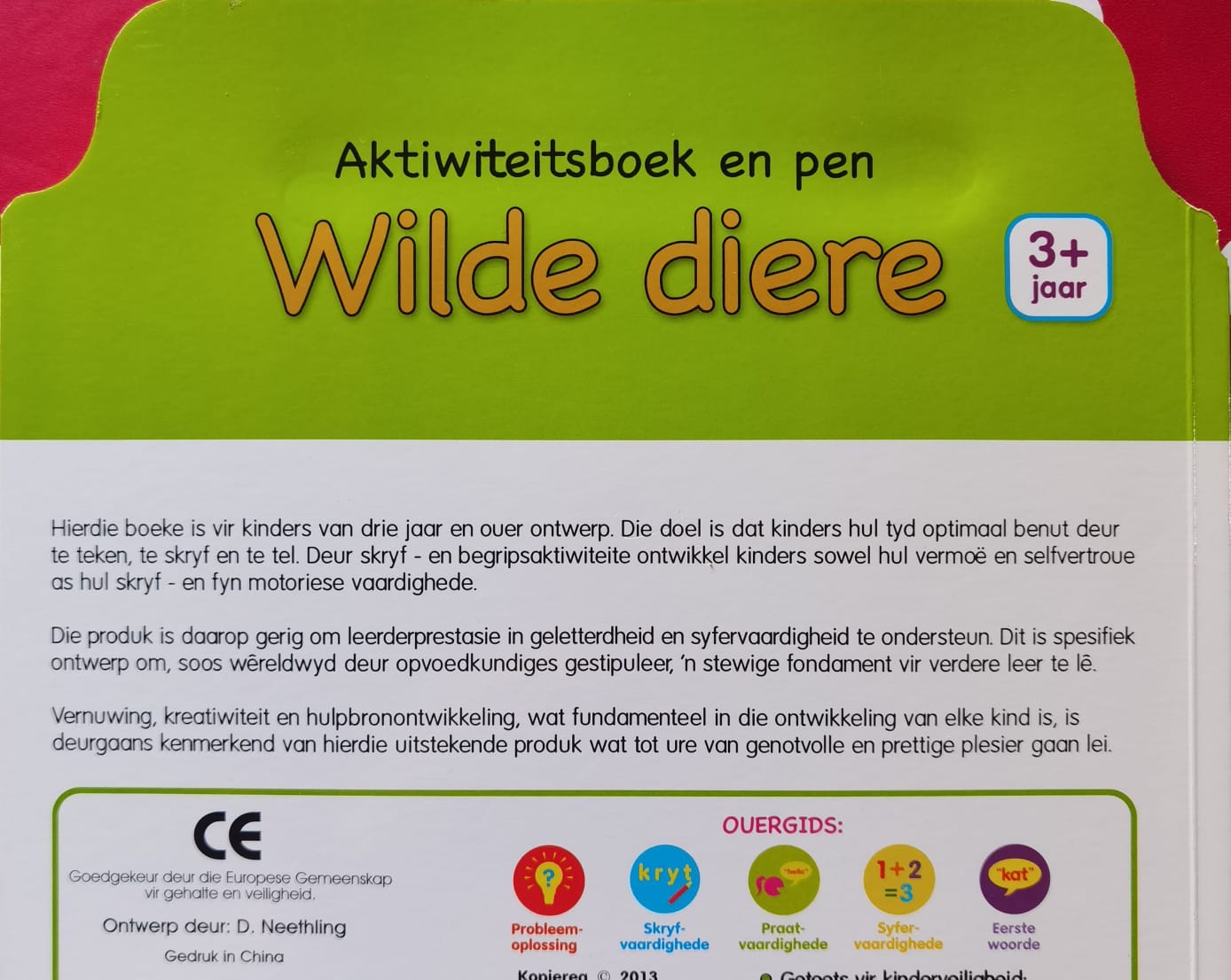 Wilde diere - Skryf-op-vee-af-boek